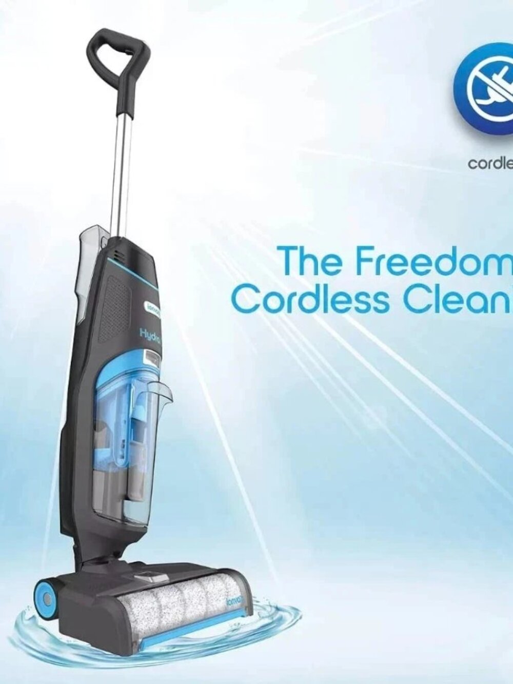 Tzumi Hydra IQ Clean Wet Dry Vacuum XL Cordless Self-Cleaning Floor Cleaner 8064
